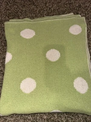 Manta Baby Gap Bebé Chenilla Verde Blanco Lunares Reversible Seguridad Lovey Foto 1 de 3