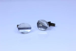 Beautiful Sterling Silver TLF Oval Cufflinks 0.75"- 13412 - Picture 1 of 3