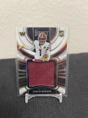 2022 Select Jumbo Rookie Swatch Prizm White #10 Jahan Dotson Jersey 43/75 - Image 1 of 2