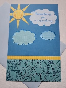 Birthday Greeting Card Happy Birthday Sunshine Clouds Blue - Picture 1 of 5