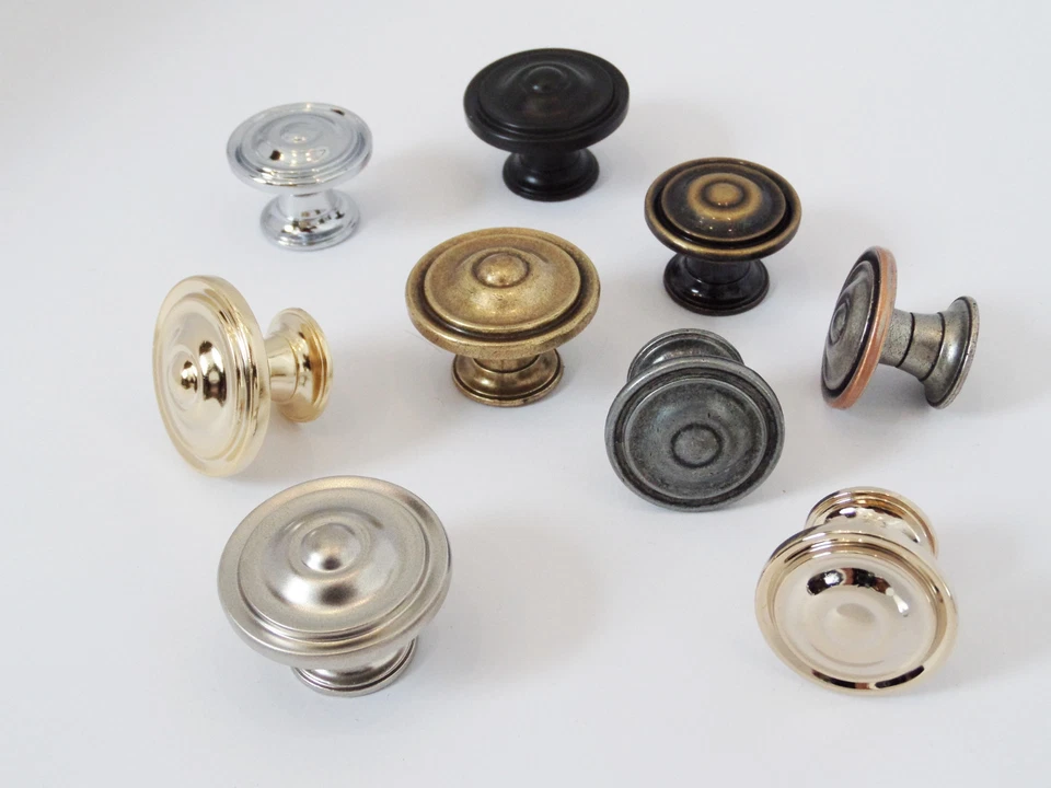 Möbel Knöpfe Knopf Knauf Knäufe Griff Antik Vintage Gold Messing Eisen Zinn V894 - Bild 1 von 1