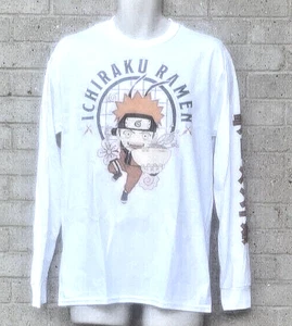 Naruto T Shirt Ichiraku Ramen Long Sleeve White New Medium Anime Manga - Picture 1 of 6