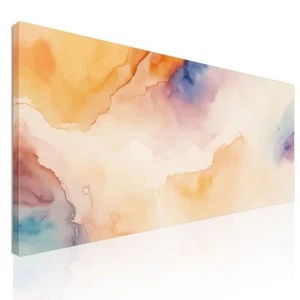 Cadre De Formes Abstraites Vagues De Couleur Entre Orange Et Bleu , absh32 table - Imagen 1 de 6