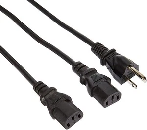 DUAL SPLITTER CABLE 6ft 5-15P TO 2X C13 18I - Free Shipping - Picture 1 of 1