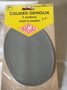 coudes et genoux patches renforts protége vintage ancien  gris Nigal - Picture 1 of 3