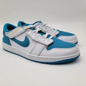 Nike Jordan 1 Low FlyEase Men's 12 White Blue Shoes Sneakers DM1206-174 NEW - Picture 1 of 10
