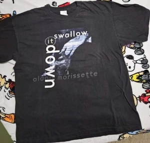 Vintage 1996 Alanis Morissette Swallow It Down Band Tee Shirt Size XL  - Picture 1 of 3