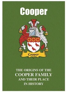 Cooper Englisches Geschichtsheft mit Nachnamen mit historischen Fakten dieses berühmten Namens - Bild 1 von 2