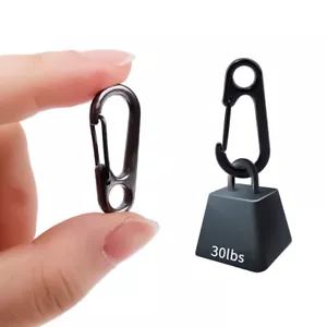 5x Karabinerhaken Klein Schwarz Zelten Karabiner Stabil Aluminium - Bild 1 von 4