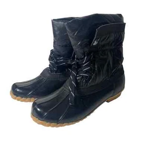 Botas de nieve Sporto Thermolite negras de aspecto líquido nuevas con etiquetas talla 11 para mujer - Imagen 1 de 9