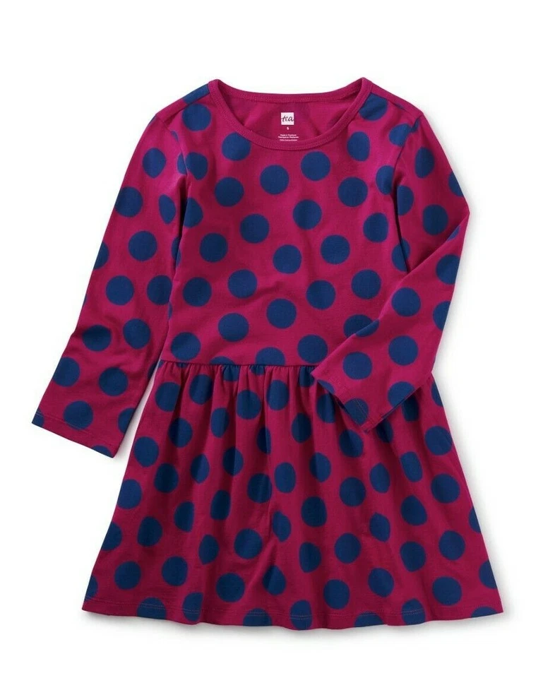 Vestido con falda punteada TEA COLLECTION - Magenta - Nuevo con etiquetas Niñas 16 Foto 1 de 1