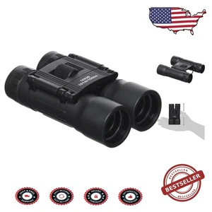10x25 Foldable Binoculars for Travel - Lightweight & Portable with Carry Pouch - Picture 1 of 4
