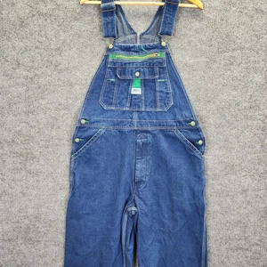 Liberty Overalls Mens 34x30 Blue Denim Bib Workwear Carpenter Utility Pockets - Picture 1 of 12