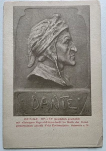 1910s Litho Dante Relief Sculpture UnD Back Postcard Germany - Picture 1 of 3