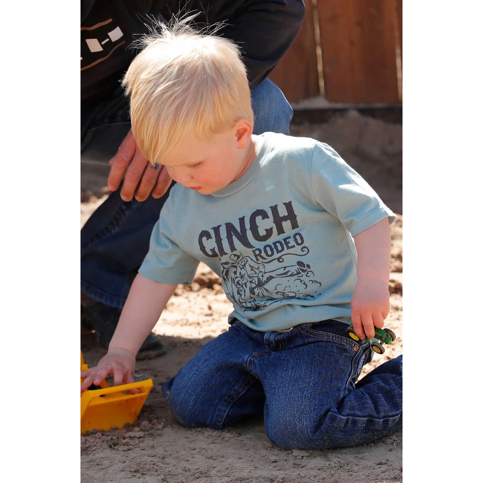 Camiseta Cinch bebé niño verde salvia claro rodeo gráfico MTT7672059 Foto 1 de 1