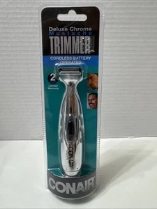 Conair Deluxe Chrome Mustache Trimmer Cordless Battery Operated  MT141NCS NEW - Picture 1 of 11