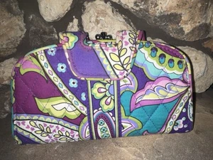 "Cartera Vera Bradley Doble Beso N Cierre a Presión en Otoño Patrón Brezo 5""x8.25""" - Imagen 1 de 9