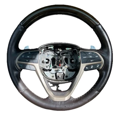 Jeep Grand Cherokee 2014-2016 volante cuero marrón con madera OEM Foto 1 de 4