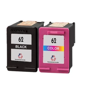 Compatible Ink Cartridges for HP 62 Black / Color Combo Variation-USA - Picture 1 of 6