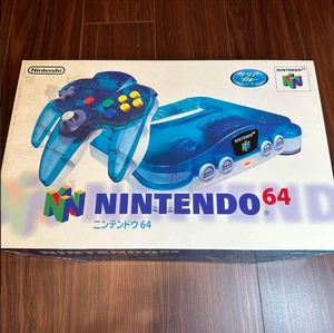 Nintendo 64 Clear Blue N64 Console Controller Working from Japan w/Box Manual - Picture 1 of 8