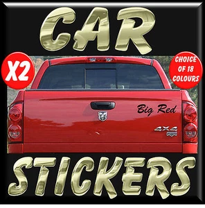 NUEVO 2x Pegatinas/Calcomanías Personalizadas Personalizadas Vinilo Letras Camión MPV 4X4 Taxi - Imagen 1 de 5