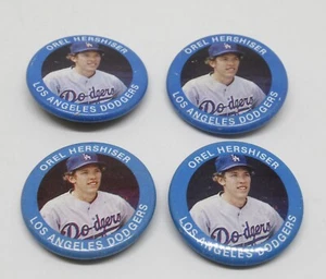 Orel Hershiser Los Angeles LOT of Four (4) Small 1984 MLB Pinback Button No.83 - Picture 1 of 5