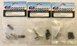 Lote de 3 soportes de chasis vintage para autos de radiocontrol GS carreras 1/8 nitro GSCCLR014 RTR fr - Imagen 1 de 4