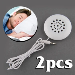 2X Mini White 3.5mm Pillow Portable Speaker Mp3 iPhone 4 4S 4G 3GS iPod Touch 2 - Picture 1 of 4