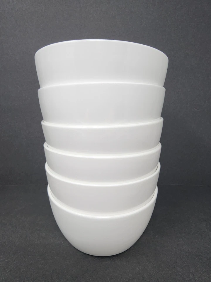 Mikasa Sloane White Bone China 6 1/4" Soup / Cereal Bowls Set of Four