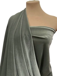 TERCIOPELO..ELÁSTICO. CELEDON (SAGE) BTY.. 58" ANCHO.. FORMAL. COSPLAY, DISFRAZ - Imagen 1 de 1