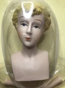 Porcelain Doll Parts Franks Nursery & Crafts Head & Hands Blonde New NOS Vintage - Picture 1 of 9