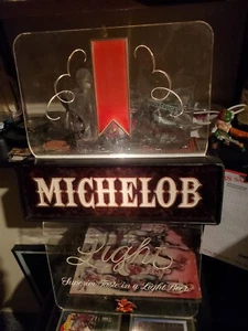 Vintage Michelob Beer Lighted Sign Light Beer On Draught Anheuser-Busch - Picture 1 of 2