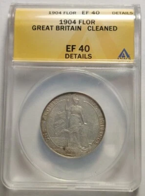 Great Britain 1904 Florin 2 Shilling XF40 Det Edward VII Silver Coin Key Date 3B - Image 1 of 4