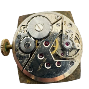Vintage 20mm Benrus Rectangular Deco Mechanical Men's Wristwatch Movement BA 1 - Picture 1 of 2