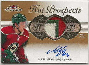 2013-14 Fleer Showcase #173 Mikael Granlund Patch Auto Rookie 169/375 - Picture 1 of 2