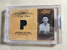 2004 Playoff Prime Cuts Lefty Grove Boston Red Sox Hat Patch numbered3/10 - RARE