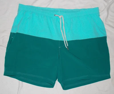Bañador corto para hombre SONOMA dos tonos verde y turquesa talla 2XB Foto 1 de 3