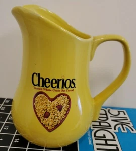 Cheerios Müsli- Milchkrug- General Mills-gelber Krug-Logo Design auf Vorderseite - Bild 1 von 6