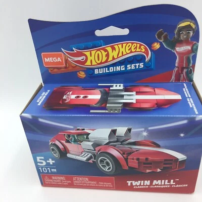 Mega Building Sets Twin Mill Hot Wheels Toy Car 101 Pieces Building Set - Image 1 of 4