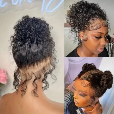 Pelucas rizadas 250 % 360 cabello humano pre arrancado 30 40 pulgadas peluca sin pegamento Foto 1 de 4