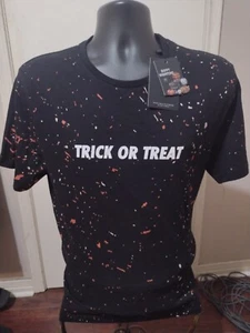 New NWT Women's Denim & Flower Ricky Singh Trick or Treat T-Shirt XL Black - Picture 1 of 10
