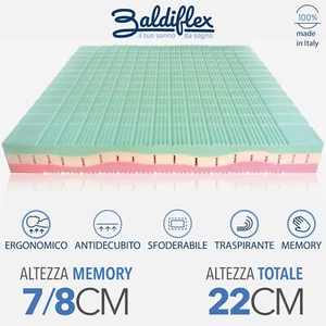MATERASSO MATRIMONIALE MEMORY 160X190 ORTOPEDICO ZONE DIFFERENZIATE WONDER FORM - Foto 1 di 11