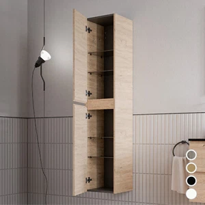 Badezimmer Badschrank Hochschrank AVA 170cm Regal Schrank flexible Montage - Bild 1 von 22