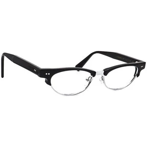 Anteojos Jean Lafont Constance 100 negro/plateado marco para ojos de gato Francia 50-16 142 - Imagen 1 de 7