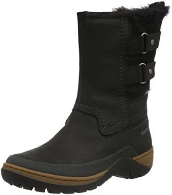 BOTAS DE VESTIR MERRELL SYLVA HEBILLA MEDIA WTPF PARA MUJER TALLA 5 NEGRAS NUEVAS EN CAJA J02090 Foto 1 de 4