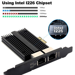 2.5Gbps PCI Express Network Adapter RJ45 LAN Port NIC Card I226 for Desktop