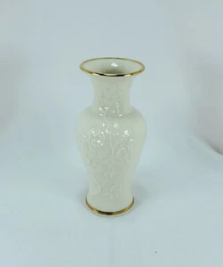 Lenox Embossed Floral Bud Vase With Gold Trim - 6.5" - Picture 1 of 4
