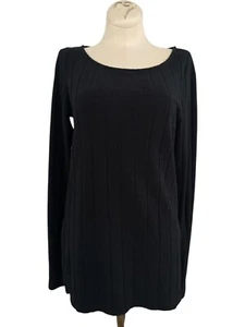 Camisa Anthropologie Negra Acanalada Manga Larga Mujer Talla S - Imagen 1 de 8