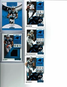 2018 Contenders Football Carolina Panthers (3) Base Cards + ROY DJ Moore +Plus+ - Bild 1 von 1