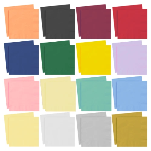 20 x Serviettes Paper Napkins Disposable Recyclable Tissue 3-Ply 33cm / 40cm - Image 1 of 1